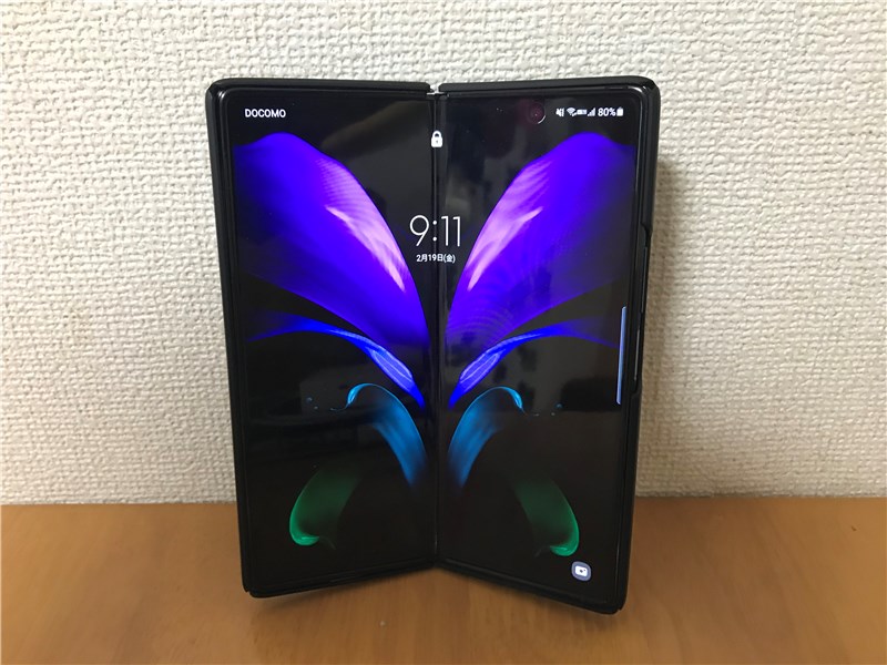 GaraxyZFold2メインディスプレイ