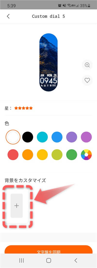 Mi Fit設定画面