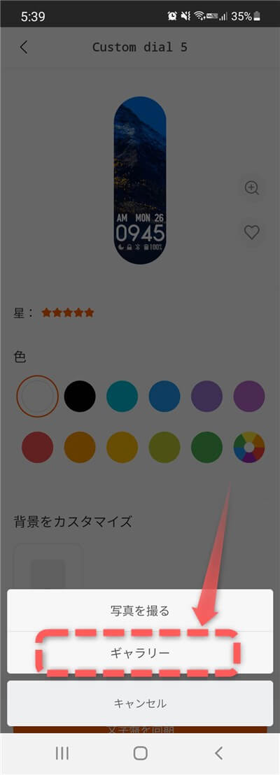 Mi Fit設定画面