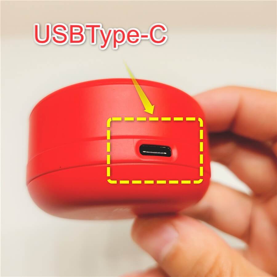 DIESEL TRUE WIRELESS EARBUDSのUSBType-Cポート
